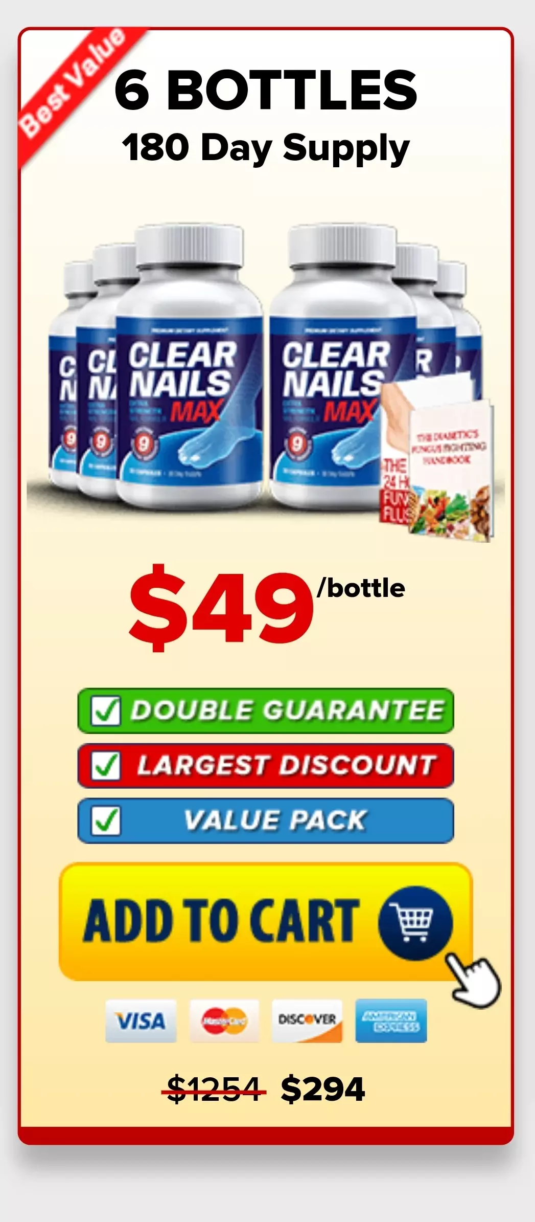 Clear Nails Max™ 6 bottles pricing